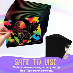 Rainbow Scratch Art Paper