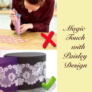 Elegant Paisley Mat for Sugar Lace
