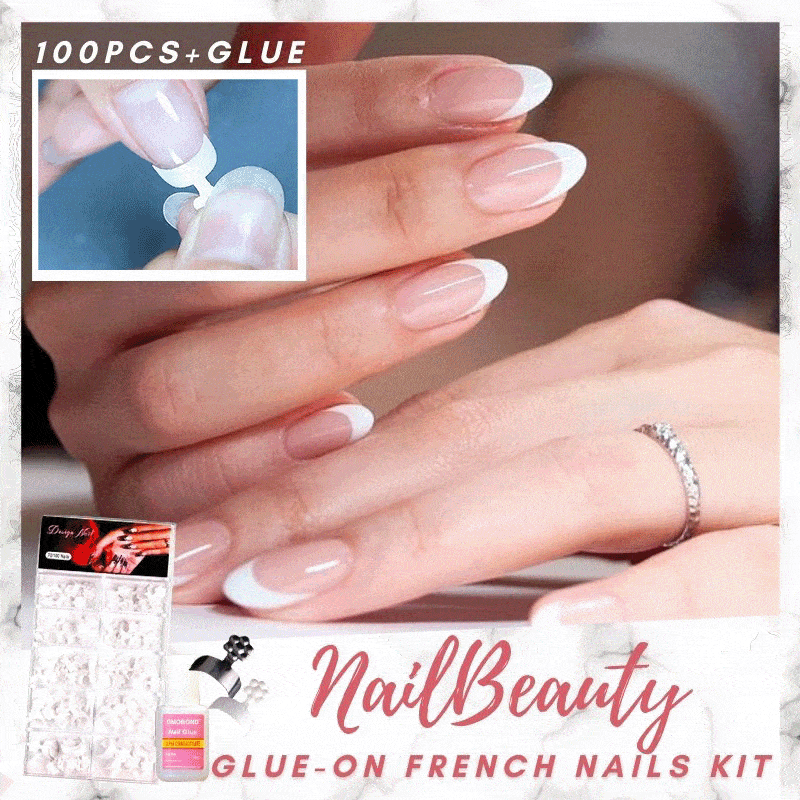 NailBeauty Glue-On French Nails Kit