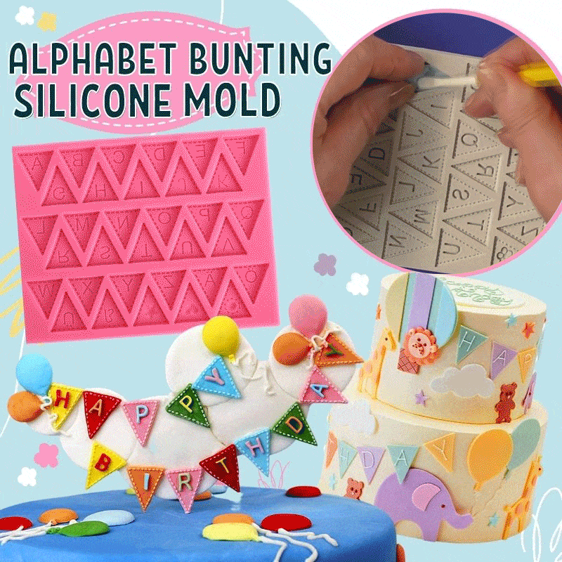 Alphabet Bunting Silicone Mold